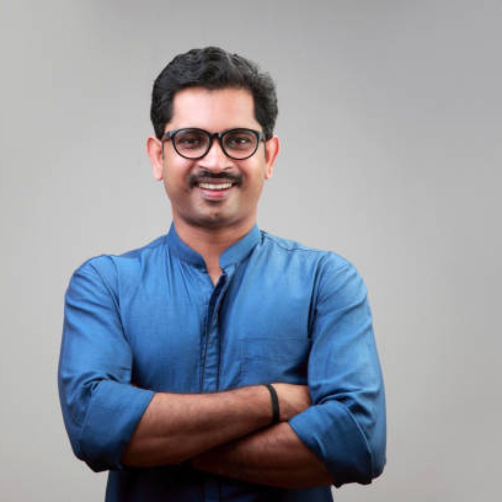 Portrait of happy young man